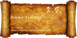Kanka Ildikó névjegykártya